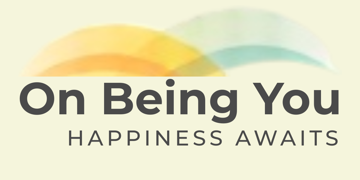 On Being You logo with Happiness Awaits tagline